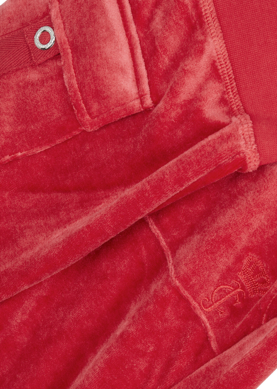 Juicy Couture Caisa Logo Velour Sweatpants Red