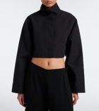Alaïa Cropped cotton and silk jacket