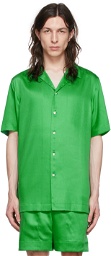 OVERCOAT Green Lyocell Shirt