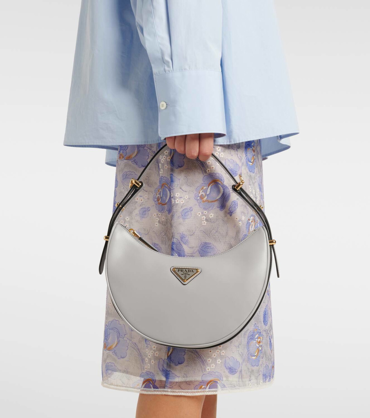 Prada Arqué Small leather shoulder bag