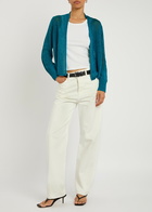 Eileen Fisher Linen-blend Cardigan Teal