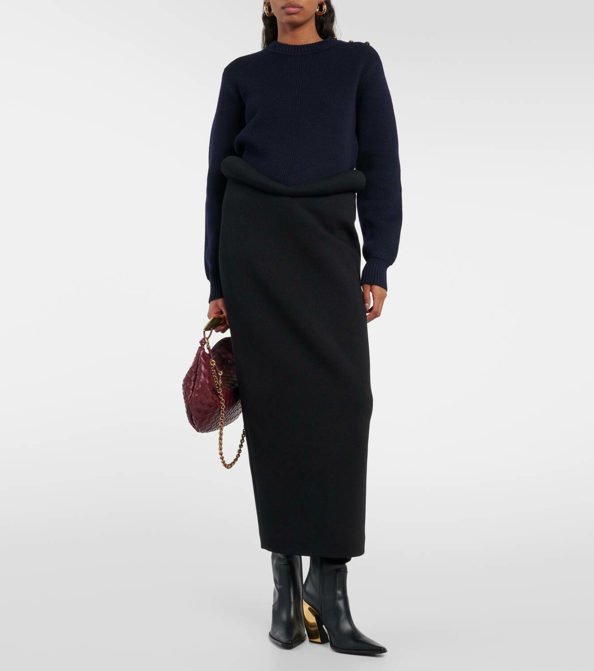 Bottega Veneta Compact knit maxi skirt Bottega Veneta