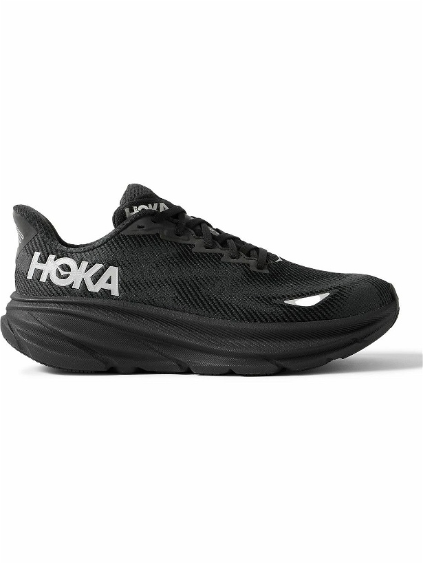 Photo: Hoka One One - Clifton 9 GTX Rubber-Trimmed Mesh Sneakers - Black