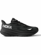 Hoka One One - Clifton 9 GTX Rubber-Trimmed Mesh Sneakers - Black