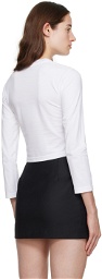 Pristine White 'Danger' Long Sleeve T-Shirt