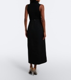 Jil Sander Asymmetric virgin wool midi skirt