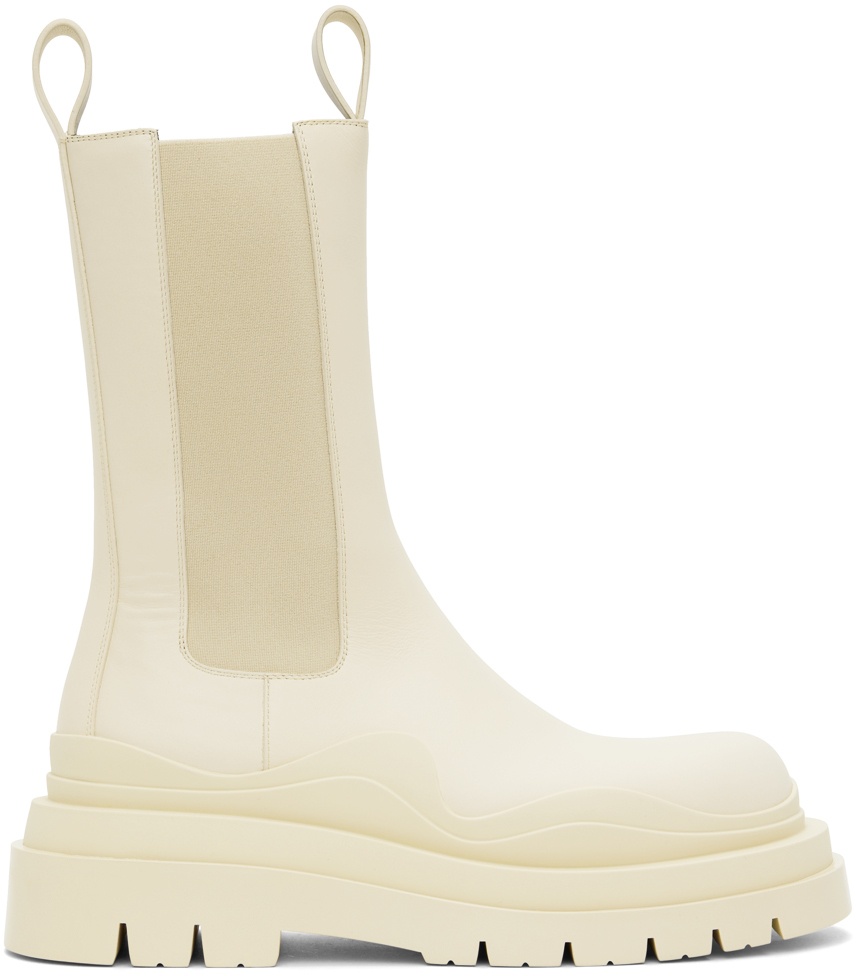 Bottega Veneta Off-White Lug Boots Bottega Veneta