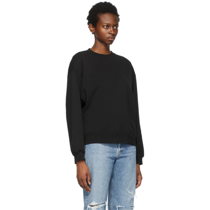 AGOLDE Black Nolan Drop Shoulder Sweatshirt AGOLDE