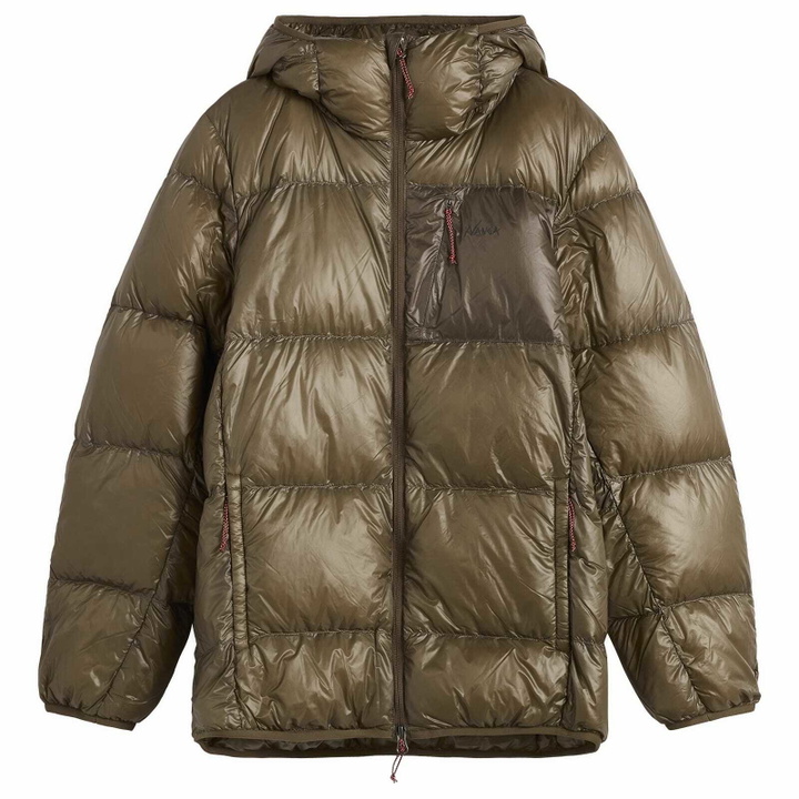 Photo: NANGA Men's Mountain Lodge Down Hooded Jacket in Mocha