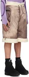 Charlie Constantinou Brown Fleece-Lined Shorts