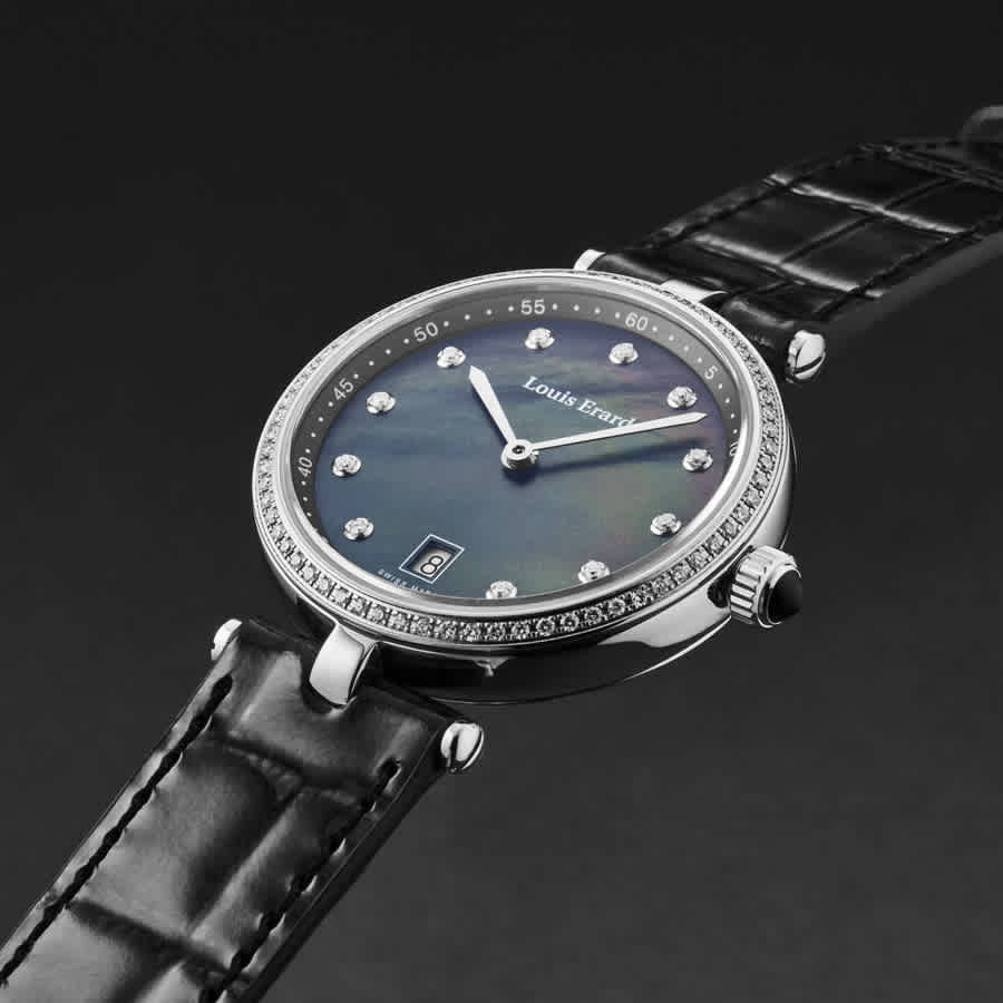 Louis Erard Romance Quartz Diamond Black Dial Ladies Watch 11810SE19.BDCB7