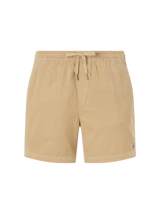 Photo: Polo Ralph Lauren - Straight-Leg Logo-Embroidered Cotton-Corduroy Drawstring Shorts - Brown