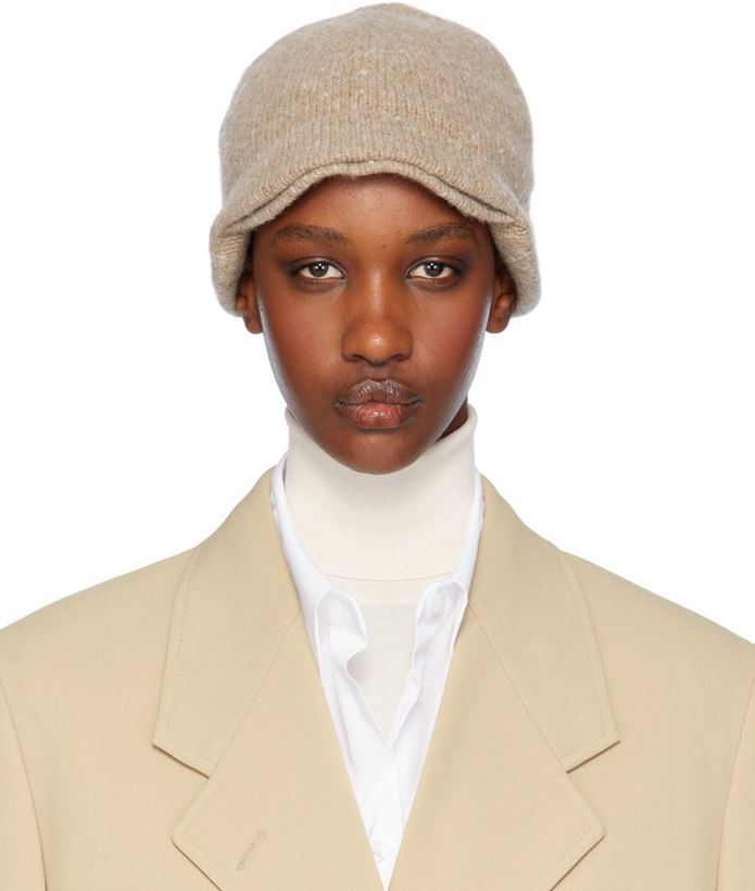 Photo: The Row Beige Zeno Beanie