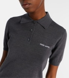 Miu Miu Logo wool polo sweater