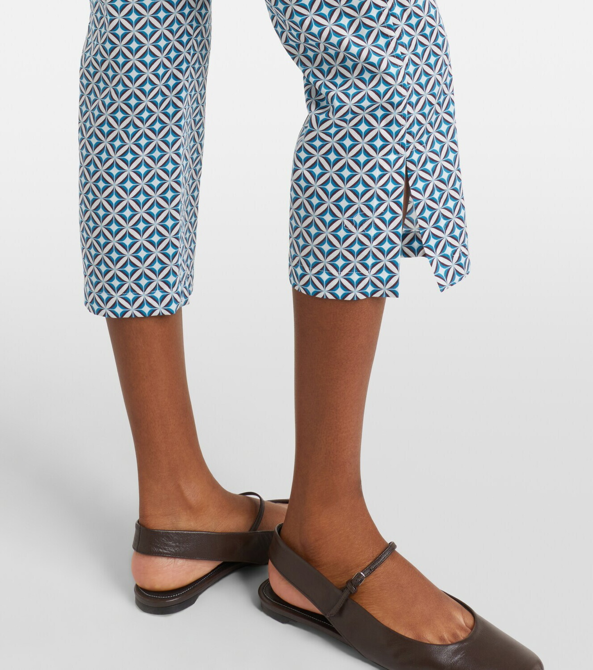 Max Mara Facella printed cotton wide-leg jeans