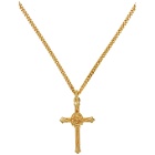 Emanuele Bicocchi SSENSE Exclusive Gold Mini Cross Necklace