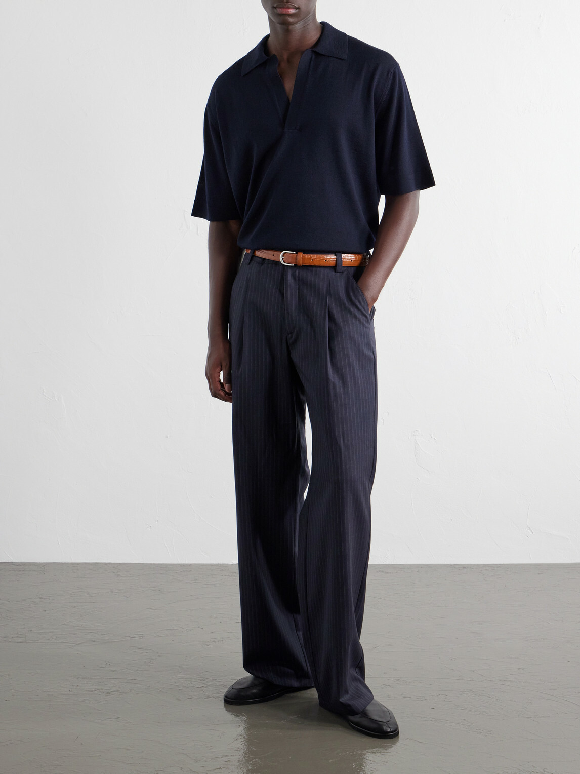 Orlebar Brown - Raffertie Merino Wool Polo Shirt - Blue