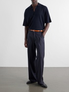 Orlebar Brown - Raffertie Merino Wool Polo Shirt - Blue