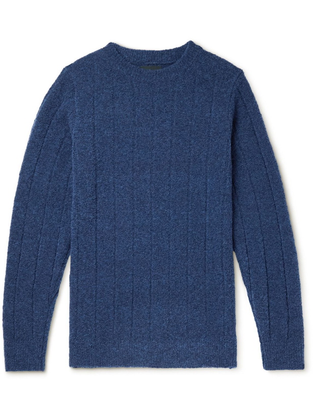 Photo: Howlin' - Cortez Ribbed Wool-Blend Bouclé Sweater - Blue