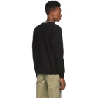 Noah NYC Black Houndstooth Collar Sweatshirt