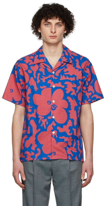 Photo: PS by Paul Smith Blue & Red Casual Short Sleeve Shirt