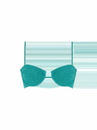 MC2 Saint Barth Teal Lurex Salina Underwired Bralette Top