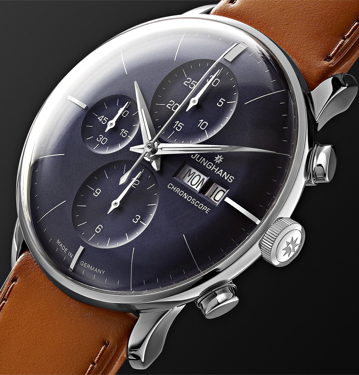 Junghans Meister Chronoscope 40mm Stainless Steel and Leather