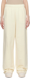 Moncler Off-White Wide Leg Cotton Sweatpants