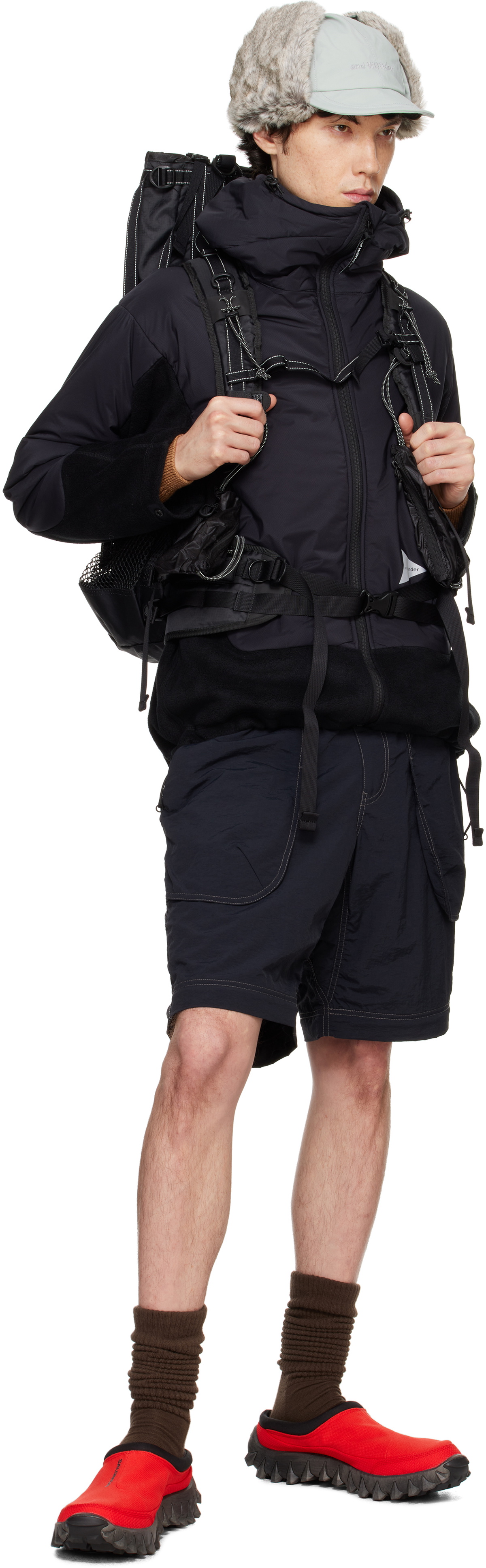 and wander Black ECOPAK 45L Backpack