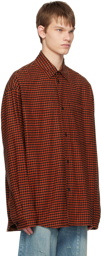 Balenciaga Red Check Reversible Shirt