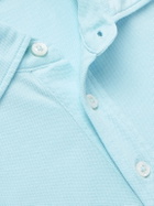 Ralph Lauren Purple label - Slim-Fit Washed Cotton-Piqué Polo Shirt - Blue