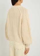 Free People Frankie Cable-knit Cotton Jumper Ivory
