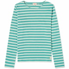 Armor-Lux Women's Long Sleeve Marinière Heritage T-Shirt in Infinity/Natural
