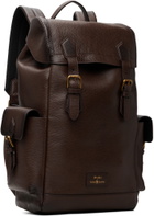 Polo Ralph Lauren Brown Pebbled Leather Backpack