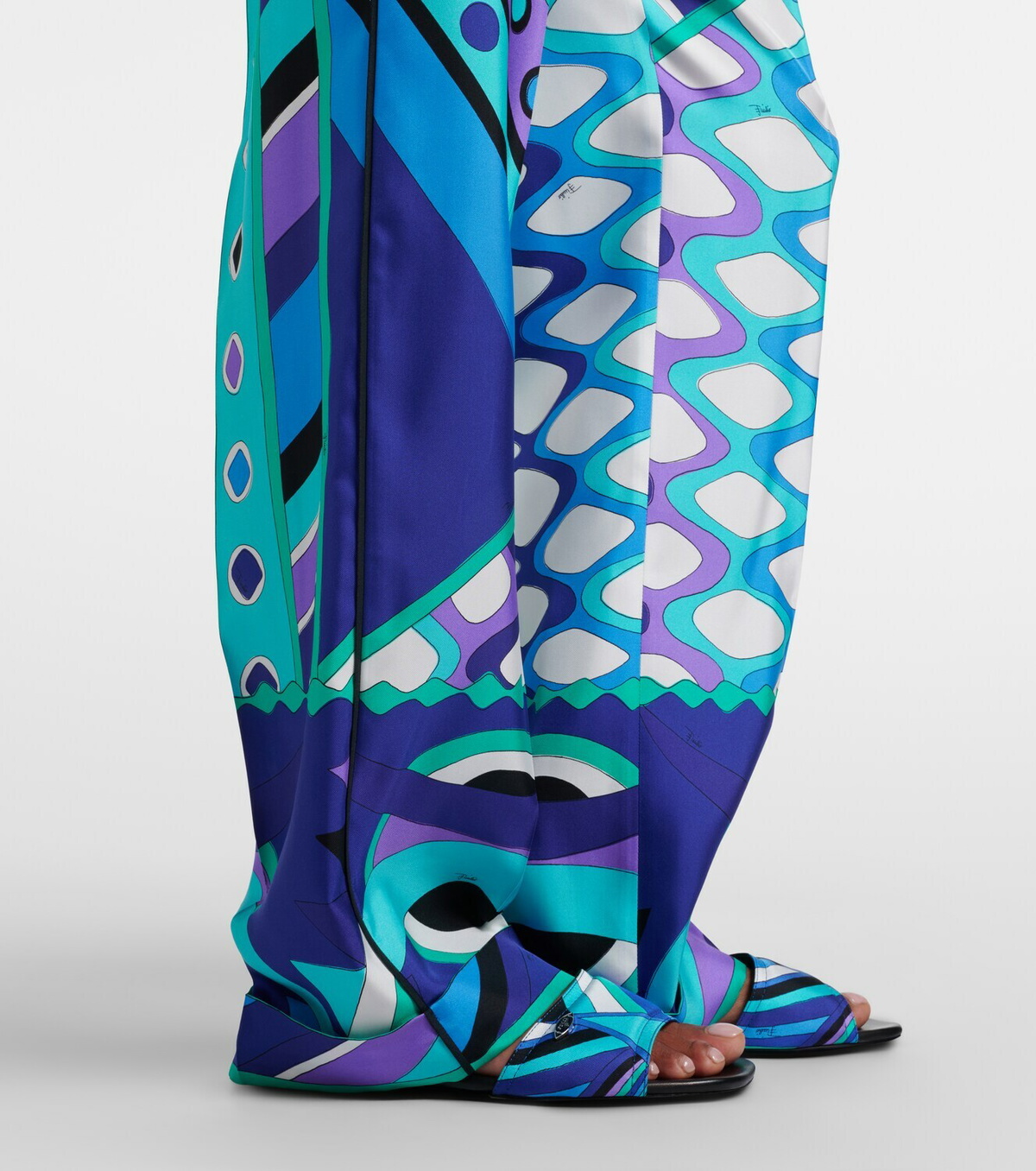 Pucci Vivara high-rise silk wide-leg pants