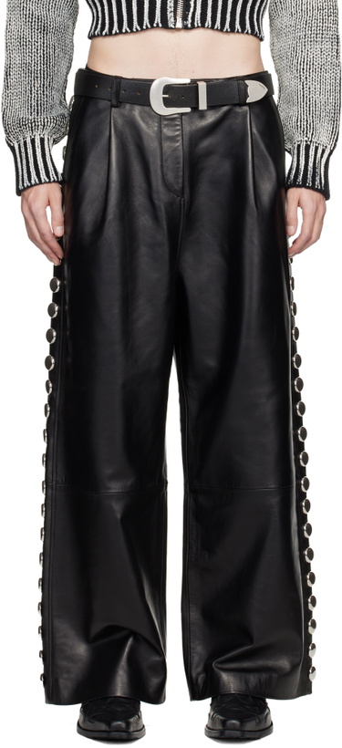 Photo: VAQUERA Black Studded Leather Pants