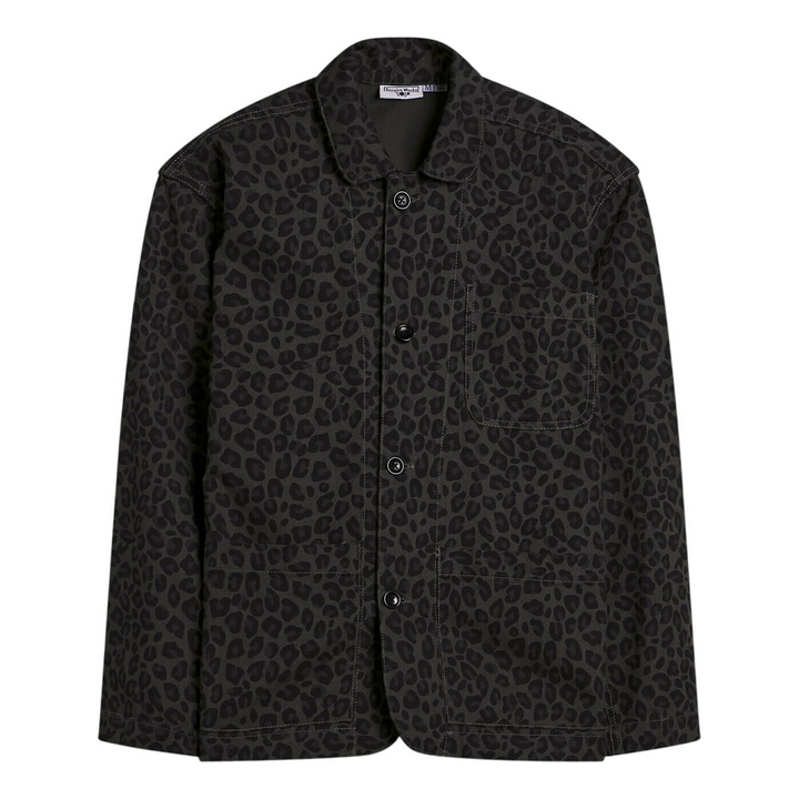Photo: Service Works Men's Patterned Easy Chef Shirt in Black Leopard
