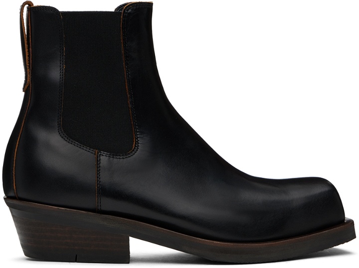 Photo: AFTER PRAY Black Leather Chelsea Boots