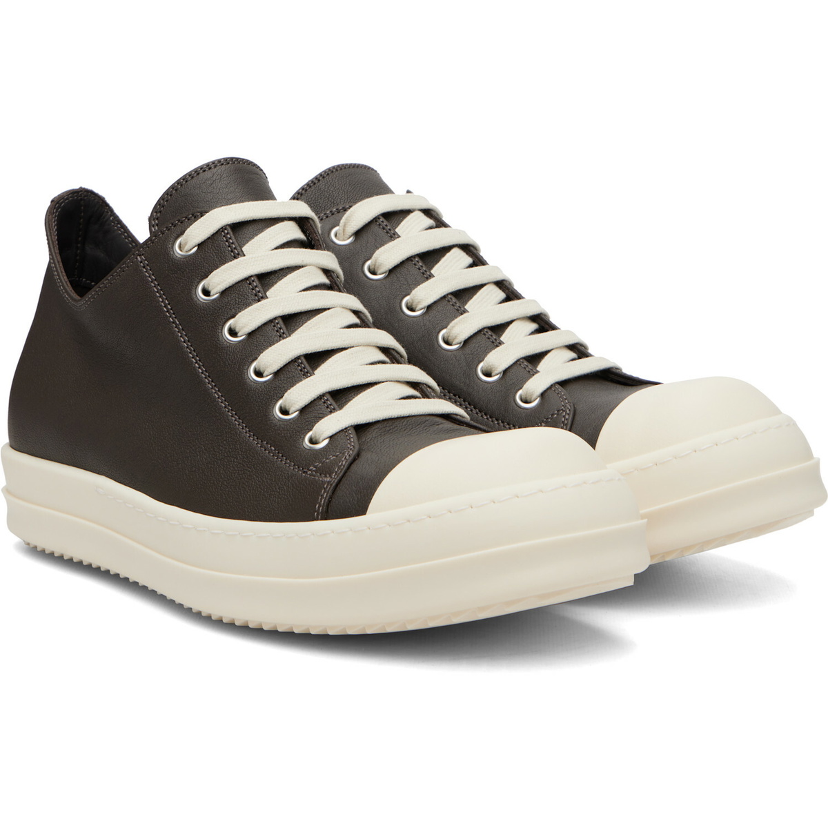 Rick Owens Brown Tower Low Sneaks Sneakers