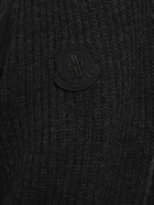 MONCLER - Padded Wool & Velvet Cardigan