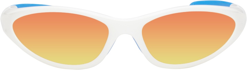 Photo: Marine Serre White Vuarnet Edition Injected Visionizer Sunglasses