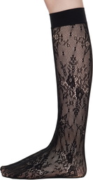 Swedish Stockings Black Rosa Lace Knee-High Socks