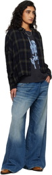 R13 Blue Nico Wrap Jeans