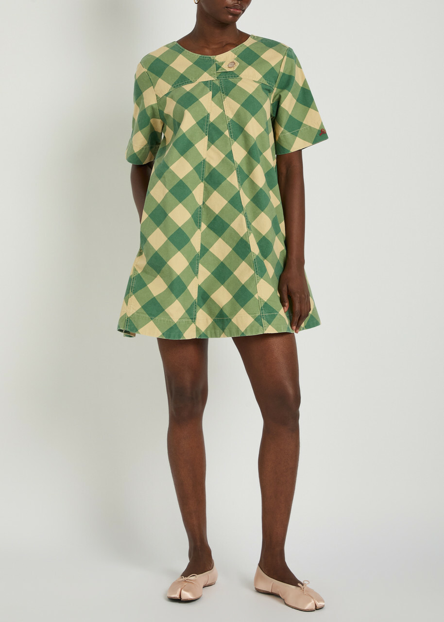 Damson Madder Bridget Reversible Cotton Mini Dress Multicoloured