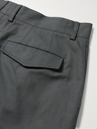 MR P. - Pleated Cotton-Twill Shorts - Gray