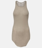 Rick Owens Ribbed-knit cotton tank top
