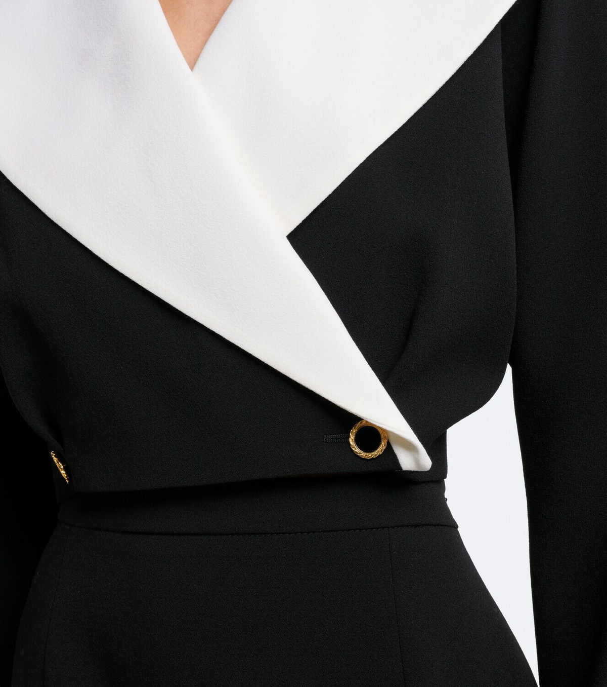 Alessandra Rich Double-breasted wool-blend crêpe jacket