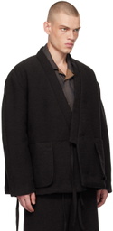 Aviva Jifei Xue Black Padded Short Kimono Jacket
