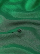 SAINT LAURENT - Silk-Shantung Shirt - Green
