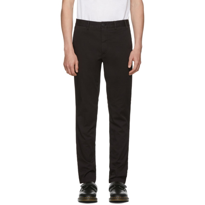Photo: Norse Projects Black Stretch Twill Aros Slim Trousers